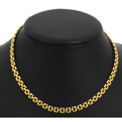 Collier à maille plate en plaqué or