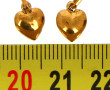 2 petits pendentifs cœur en or jaune 750
