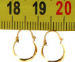 Paire de petites créoles en or jaune 18 