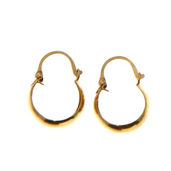 Paire de petites créoles en or jaune 18 