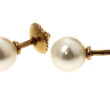 Paire de BO en or jaune 18 cts et perles