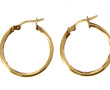 Paire de BO créoles en or jaune 18 cts (