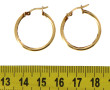 Paire de BO créoles en or jaune 18 cts (