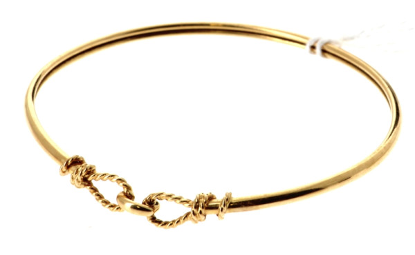 Bracelet jonc ouvrant en or jaune 18 car