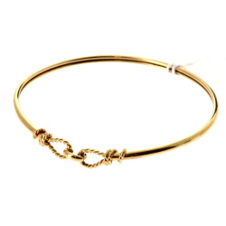 Bracelet jonc ouvrant en or jaune 18 car