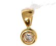 Pendentif rond en or jaune 18 cts serti 
