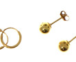Lot de 2 paires de BO en or jaune 18 cts