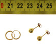 Lot de 2 paires de BO en or jaune 18 cts