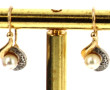 Paire de BO en or 18 cts, poinçon tête d