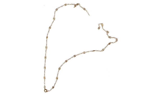 Collier accidenté en or jaune 18 cts, po