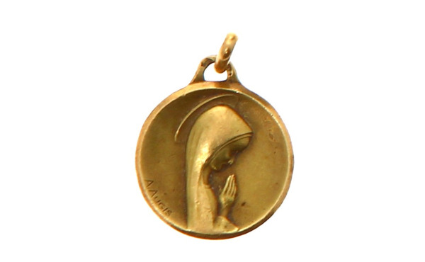 Médaille de la Vierge en or jaune 18 cts