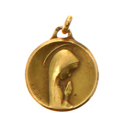 Médaille de la Vierge en or jaune 18 cts