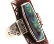 Bague en argent, poinçon crabe, sertie d