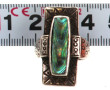 Bague en argent, poinçon crabe, sertie d