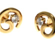Paire de BO en or jaune 18 cts (750ème) 