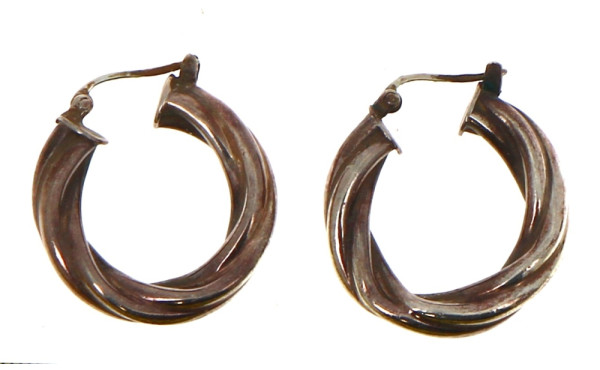 Paire de BO créoles en argent 925ème, di