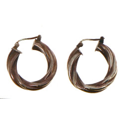 Paire de BO créoles en argent 925ème, di
