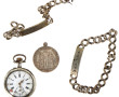Lot comprenant 2 gourmettes en argent (p