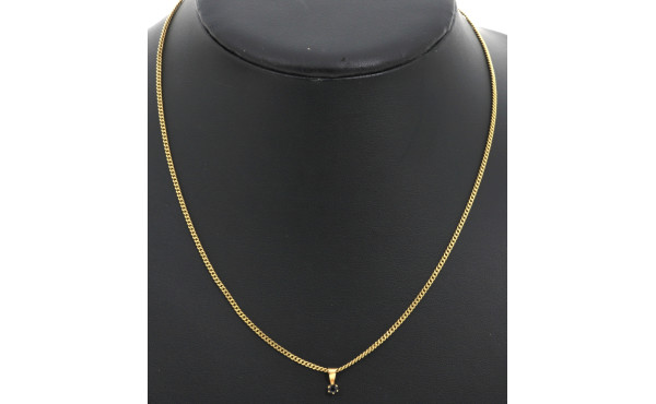 Petit pendentif en or et saphir, poids 0