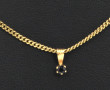 Petit pendentif en or et saphir, poids 0