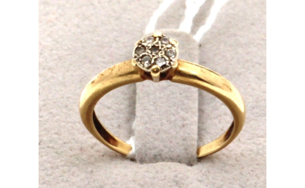 Bague en or 18 cts, poinçon tête d'aigle