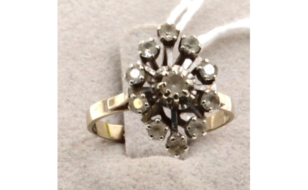 Bague en or 18 cts sertie de pierres bla