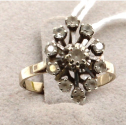 Bague en or 18 cts sertie de pierres bla