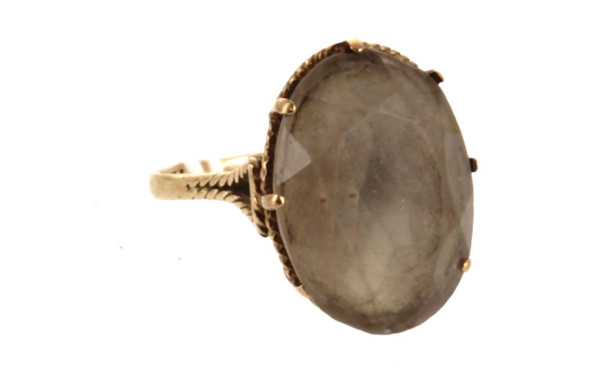 Bague en or 9 carats (375ème) sertie d'u