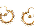 Paire de BO style créoles en or jaune 18