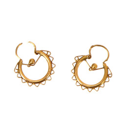 Paire de BO style créoles en or jaune 18