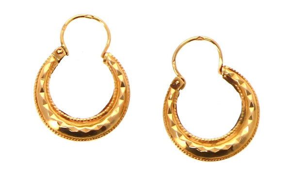 Paire de BO en or poids 1,50 grs