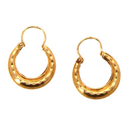 Paire de BO en or poids 1,50 grs