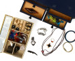 Coffret à bijoux en laiton et verres bis