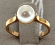 Bague en or jaune 18 carats, poinçon têt