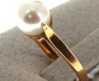 Bague en or jaune 18 carats, poinçon têt