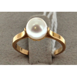 Bague en or jaune 18 carats, poinçon têt