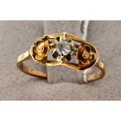 Bague ancienne en or jaune 18 carats, po