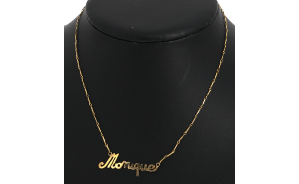 Collier "Monique" 18 cts, avec fermoir o