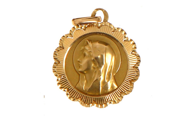 Médaille de la Vierge or jaune 18 cts, p