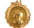 Médaille de la Vierge or jaune 18 cts, p