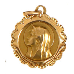 Médaille de la Vierge or jaune 18 cts, p
