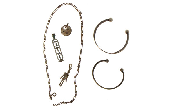 Lot de bijoux en argent, certains poinço