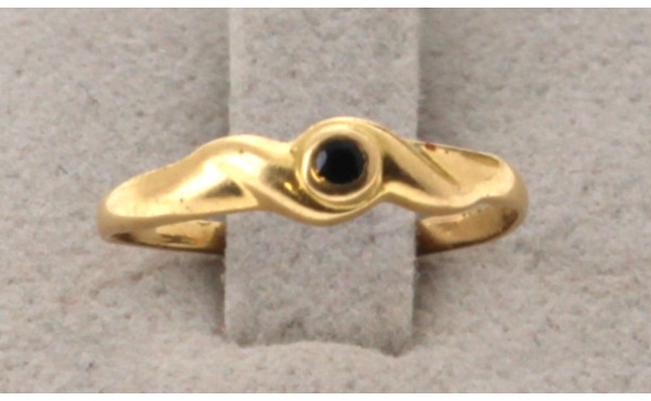 Petite bague en or jaune 18 cts, poinçon