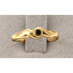 Petite bague en or jaune 18 cts, poinçon