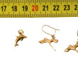 Paire de BO "oiseaux" en or 18 cts : on 