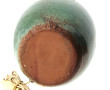 Pied de lampe ovoïde en céramique vert t