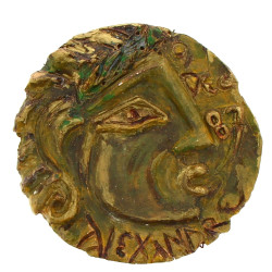 Plaque décorative en céramique au profil