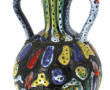 Vase à deux anses en céramique multicolo