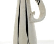 Vase en céramique années 60 émaillé blan