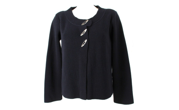 ROYAL MER - Gilet bleu marine en maille,